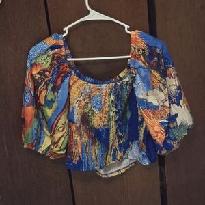 SHEIN Multicolor Abstract Blouse